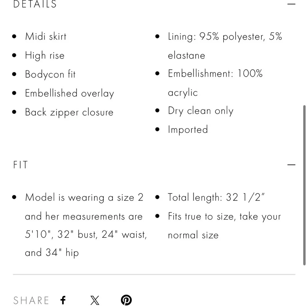 Alice + Olivia Maeve Embellished Tan Skirt - Picture 7 of 7